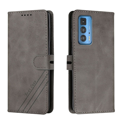 Coque Portefeuille Livre Cuir Etui Clapet L02 pour Motorola Moto Edge S Pro 5G Gris Fonce