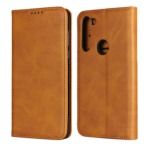 Coque Portefeuille Livre Cuir Etui Clapet L02 pour Motorola Moto G8 Power Orange