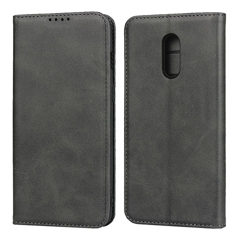 Coque Portefeuille Livre Cuir Etui Clapet L02 pour OnePlus 7 Noir