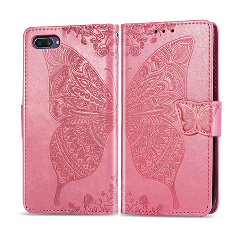 Coque Portefeuille Livre Cuir Etui Clapet L02 pour Oppo A12e Rose