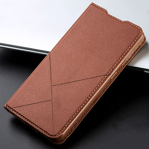 Coque Portefeuille Livre Cuir Etui Clapet L02 pour Oppo A52 Marron