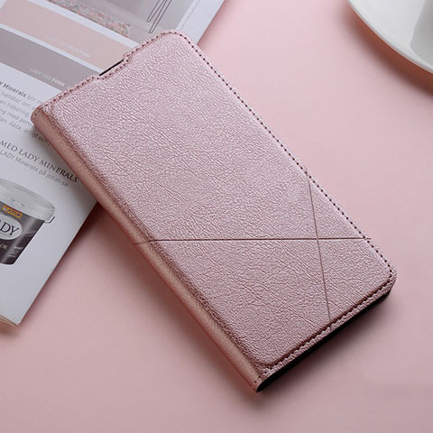 Coque Portefeuille Livre Cuir Etui Clapet L02 pour Oppo K5 Or Rose