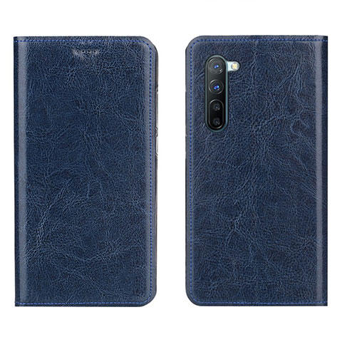 Coque Portefeuille Livre Cuir Etui Clapet L02 pour Oppo K7 5G Bleu