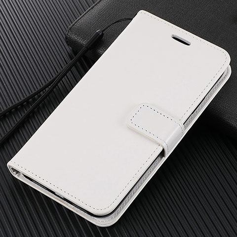 Coque Portefeuille Livre Cuir Etui Clapet L02 pour Oppo Reno3 Pro Blanc