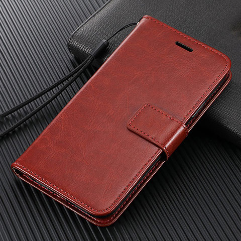 Coque Portefeuille Livre Cuir Etui Clapet L02 pour Oppo Reno3 Pro Marron