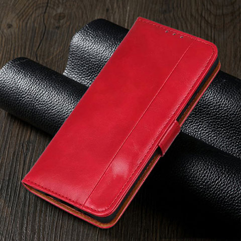 Coque Portefeuille Livre Cuir Etui Clapet L02 pour Realme 5 Rouge