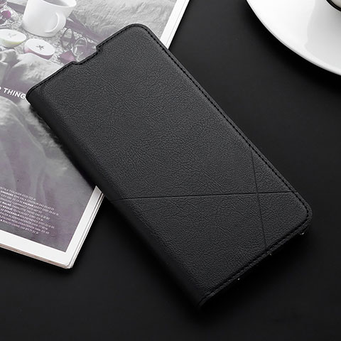 Coque Portefeuille Livre Cuir Etui Clapet L02 pour Realme XT Noir