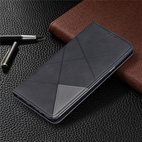 Coque Portefeuille Livre Cuir Etui Clapet L02 pour Samsung Galaxy A20s Noir