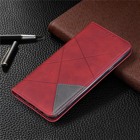 Coque Portefeuille Livre Cuir Etui Clapet L02 pour Samsung Galaxy A20s Rouge