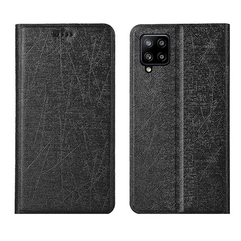 Coque Portefeuille Livre Cuir Etui Clapet L02 pour Samsung Galaxy A42 5G Noir