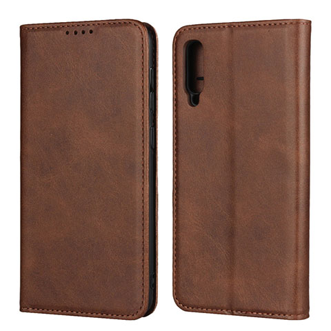 Coque Portefeuille Livre Cuir Etui Clapet L02 pour Samsung Galaxy A50 Marron