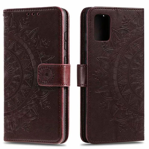 Coque Portefeuille Livre Cuir Etui Clapet L02 pour Samsung Galaxy A71 5G Marron