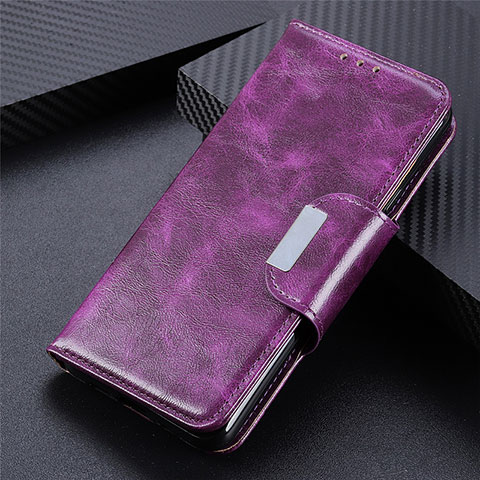 Coque Portefeuille Livre Cuir Etui Clapet L02 pour Samsung Galaxy S21 Ultra 5G Violet