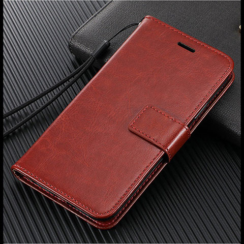 Coque Portefeuille Livre Cuir Etui Clapet L02 pour Vivo S1 Pro Marron