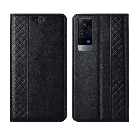 Coque Portefeuille Livre Cuir Etui Clapet L02 pour Vivo X60 5G Noir