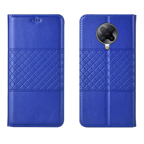 Coque Portefeuille Livre Cuir Etui Clapet L02 pour Xiaomi Poco F2 Pro Bleu