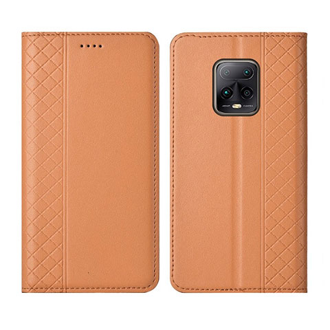 Coque Portefeuille Livre Cuir Etui Clapet L02 pour Xiaomi Redmi 10X Pro 5G Orange