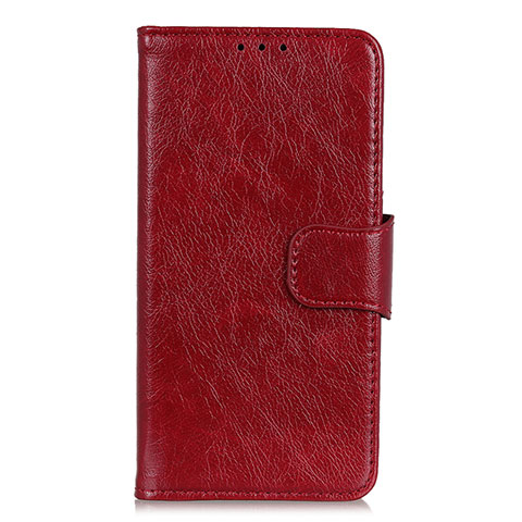 Coque Portefeuille Livre Cuir Etui Clapet L02 pour Xiaomi Redmi 9 Rouge