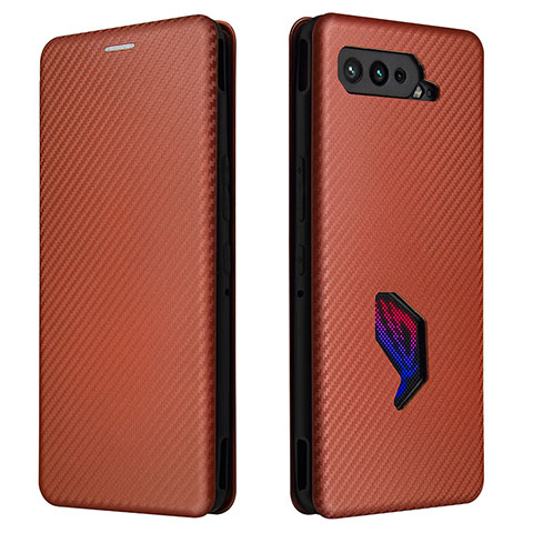 Coque Portefeuille Livre Cuir Etui Clapet L02Z pour Asus ROG Phone 5 Ultimate Marron