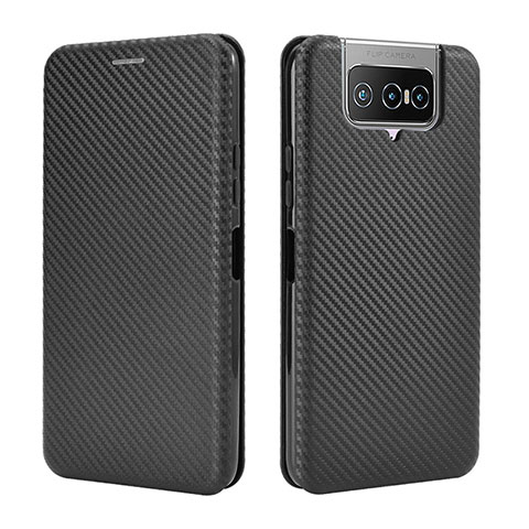 Coque Portefeuille Livre Cuir Etui Clapet L02Z pour Asus Zenfone 7 ZS670KS Noir