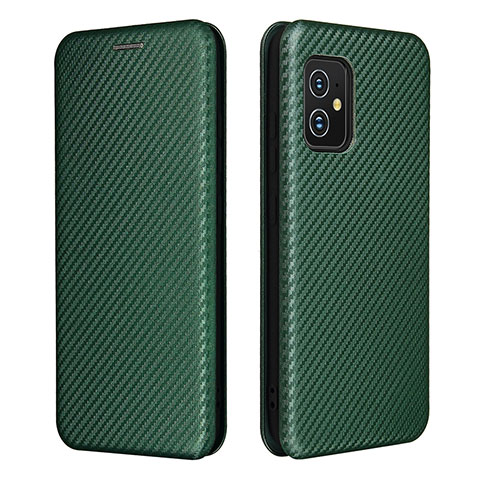 Coque Portefeuille Livre Cuir Etui Clapet L02Z pour Asus ZenFone 8 Mini Vert