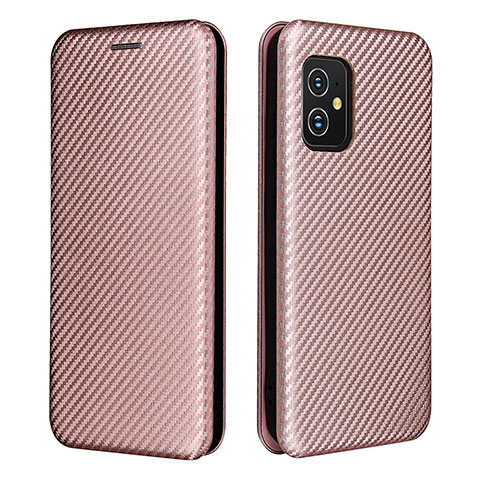 Coque Portefeuille Livre Cuir Etui Clapet L02Z pour Asus Zenfone 8 ZS590KS Or Rose