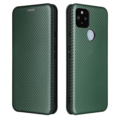 Coque Portefeuille Livre Cuir Etui Clapet L02Z pour Google Pixel 5a 5G Vert