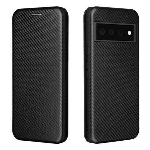 Coque Portefeuille Livre Cuir Etui Clapet L02Z pour Google Pixel 6 5G Noir