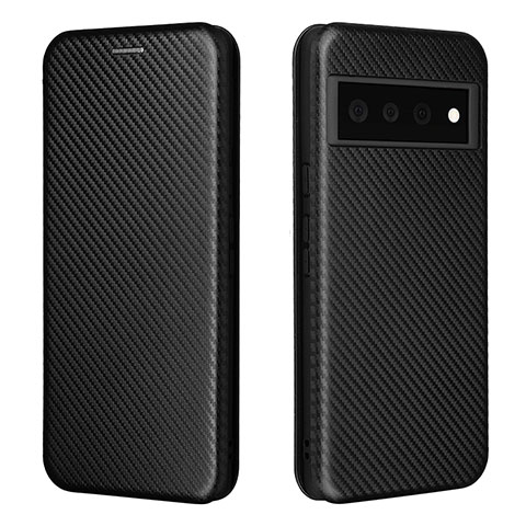 Coque Portefeuille Livre Cuir Etui Clapet L02Z pour Google Pixel 6 Pro 5G Noir