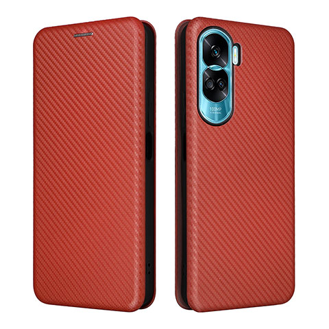 Coque Portefeuille Livre Cuir Etui Clapet L02Z pour Huawei Honor 90 Lite 5G Marron