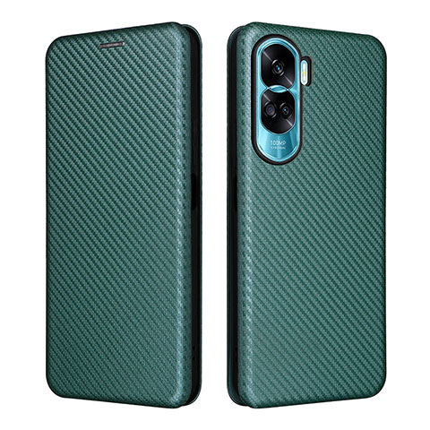 Coque Portefeuille Livre Cuir Etui Clapet L02Z pour Huawei Honor 90 Lite 5G Vert