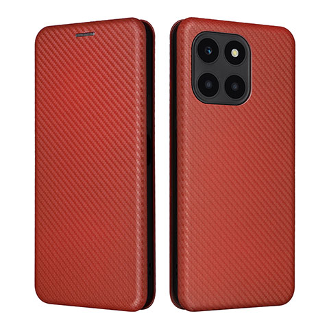 Coque Portefeuille Livre Cuir Etui Clapet L02Z pour Huawei Honor X6a Marron