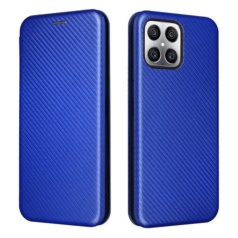 Coque Portefeuille Livre Cuir Etui Clapet L02Z pour Huawei Honor X8 4G Bleu