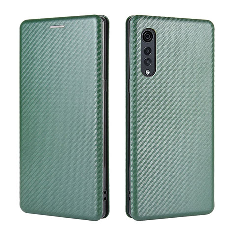 Coque Portefeuille Livre Cuir Etui Clapet L02Z pour LG Velvet 5G Vert