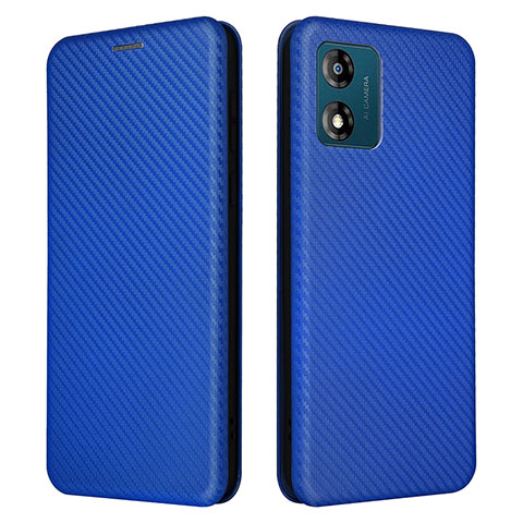 Coque Portefeuille Livre Cuir Etui Clapet L02Z pour Motorola Moto E13 Bleu