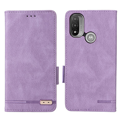 Coque Portefeuille Livre Cuir Etui Clapet L02Z pour Motorola Moto E20 Violet
