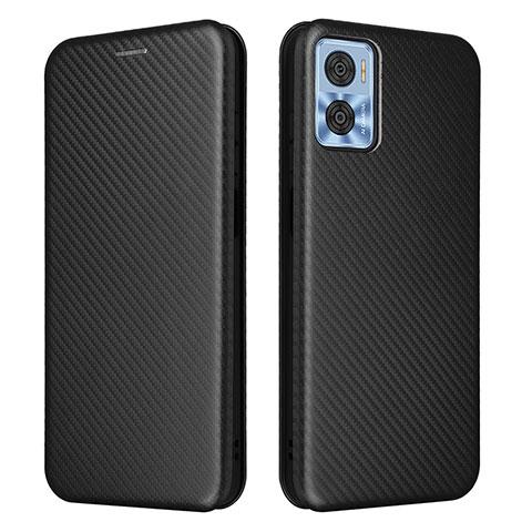 Coque Portefeuille Livre Cuir Etui Clapet L02Z pour Motorola Moto E22 Noir