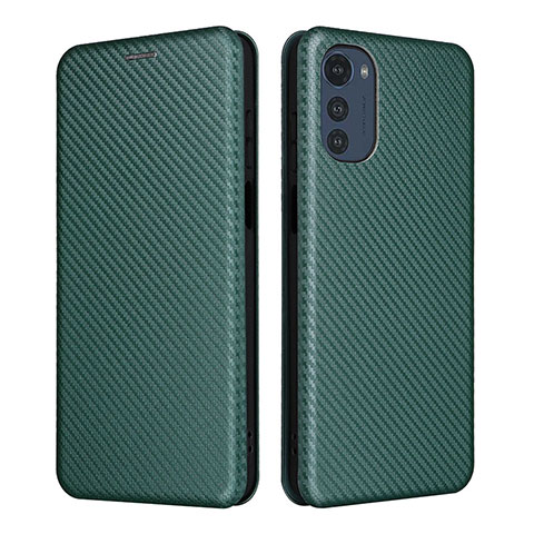 Coque Portefeuille Livre Cuir Etui Clapet L02Z pour Motorola Moto E32 Vert