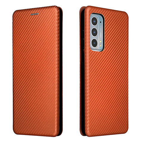 Coque Portefeuille Livre Cuir Etui Clapet L02Z pour Motorola Moto Edge 20 5G Marron