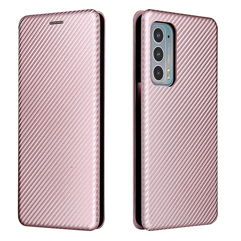 Coque Portefeuille Livre Cuir Etui Clapet L02Z pour Motorola Moto Edge 20 5G Or Rose