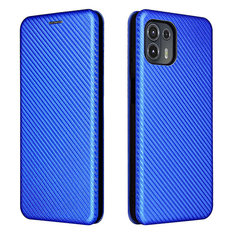 Coque Portefeuille Livre Cuir Etui Clapet L02Z pour Motorola Moto Edge 20 Lite 5G Bleu