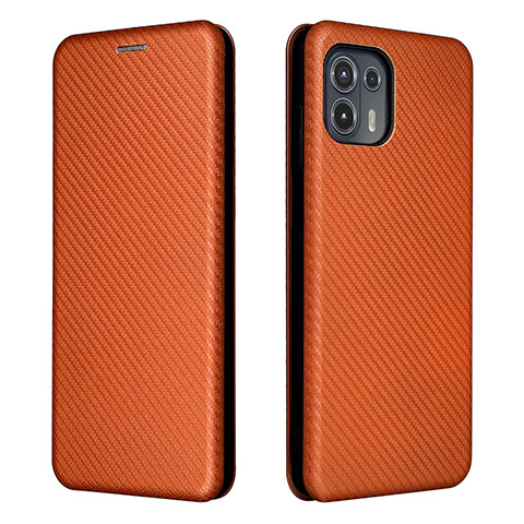 Coque Portefeuille Livre Cuir Etui Clapet L02Z pour Motorola Moto Edge 20 Lite 5G Marron