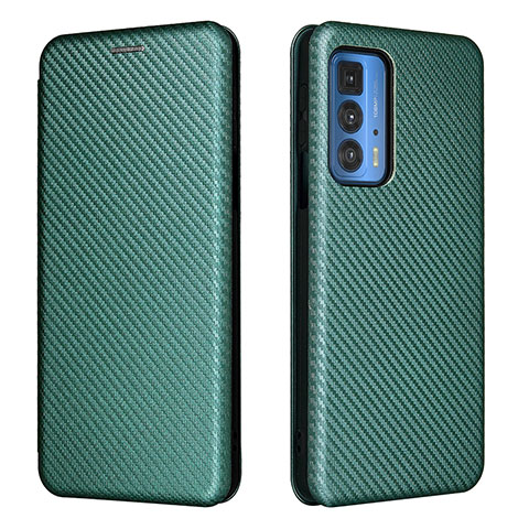 Coque Portefeuille Livre Cuir Etui Clapet L02Z pour Motorola Moto Edge 20 Pro 5G Vert