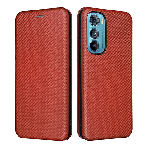 Coque Portefeuille Livre Cuir Etui Clapet L02Z pour Motorola Moto Edge 30 5G Marron