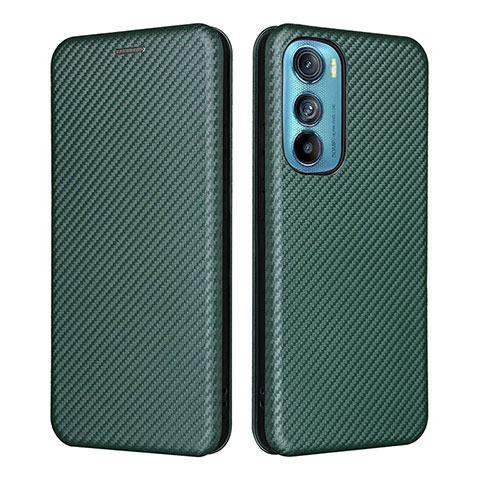 Coque Portefeuille Livre Cuir Etui Clapet L02Z pour Motorola Moto Edge 30 5G Vert