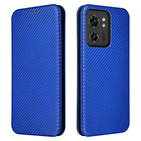 Coque Portefeuille Livre Cuir Etui Clapet L02Z pour Motorola Moto Edge 40 5G Bleu