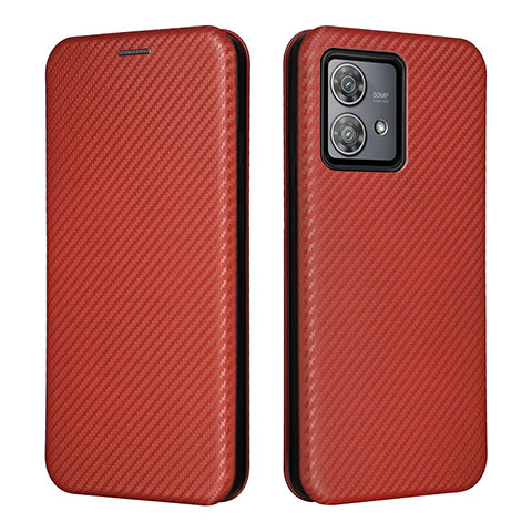 Coque Portefeuille Livre Cuir Etui Clapet L02Z pour Motorola Moto Edge 40 Neo 5G Marron