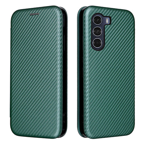 Coque Portefeuille Livre Cuir Etui Clapet L02Z pour Motorola Moto G200 5G Vert