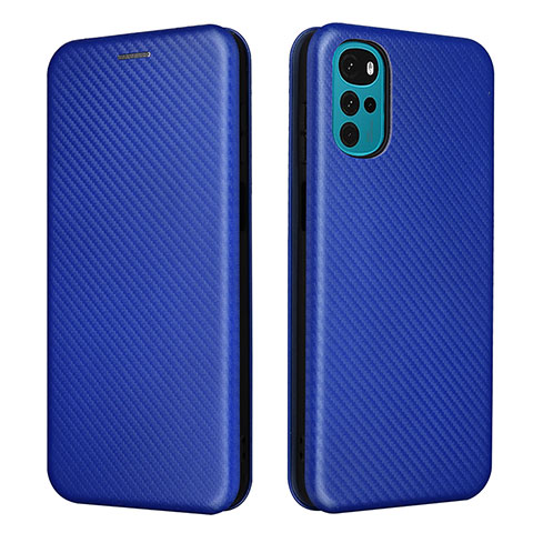 Coque Portefeuille Livre Cuir Etui Clapet L02Z pour Motorola Moto G22 Bleu