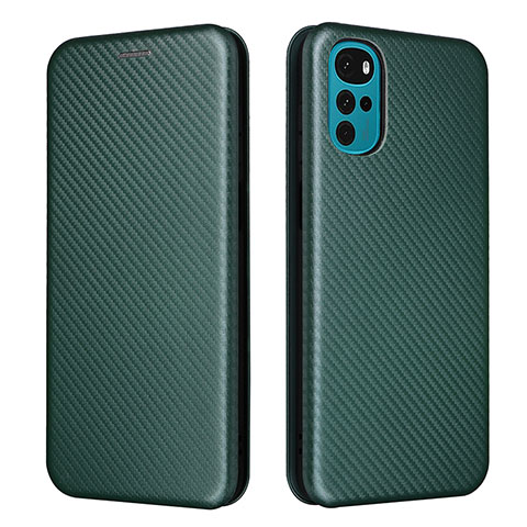 Coque Portefeuille Livre Cuir Etui Clapet L02Z pour Motorola Moto G22 Vert